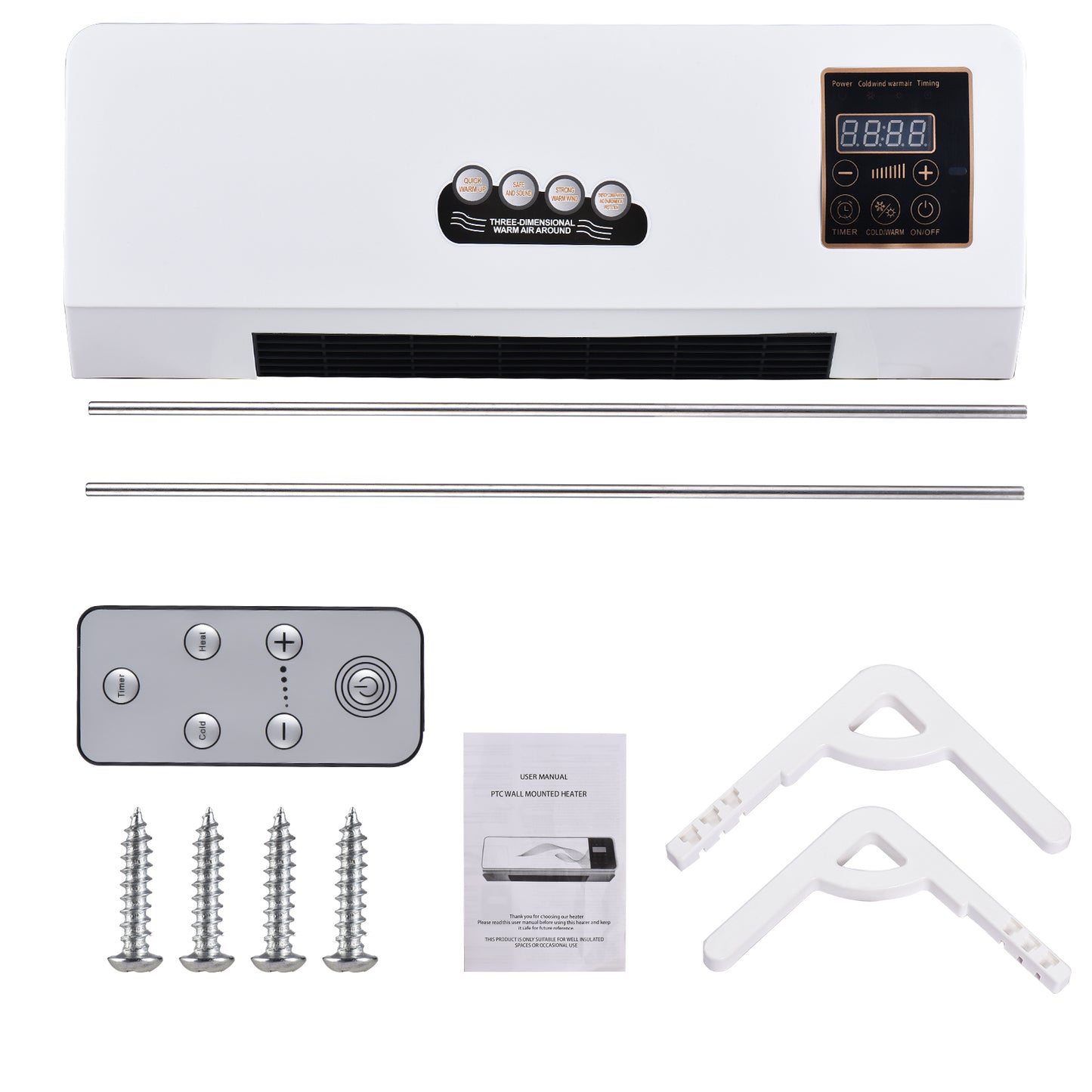 Mini Aire Acondicionado de Pared 2 en 1