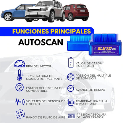 AutoScanner | Mini Scaner de Diagnóstico instantáneo para autos
