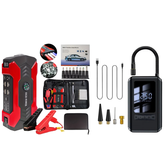 Jumper de Bateria para Carros + Compresor de Aire para Gomas - Combo Semana Santa